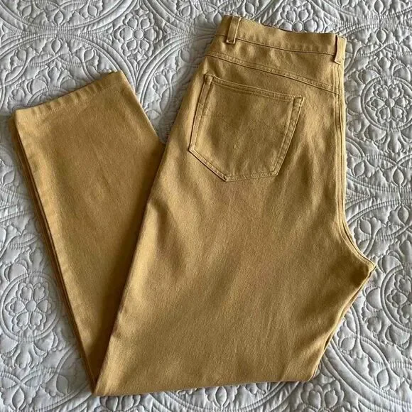 Escada Sport Women’s Yellow Stretchy Jean Pants size 12-14 - Picture 3 of 16